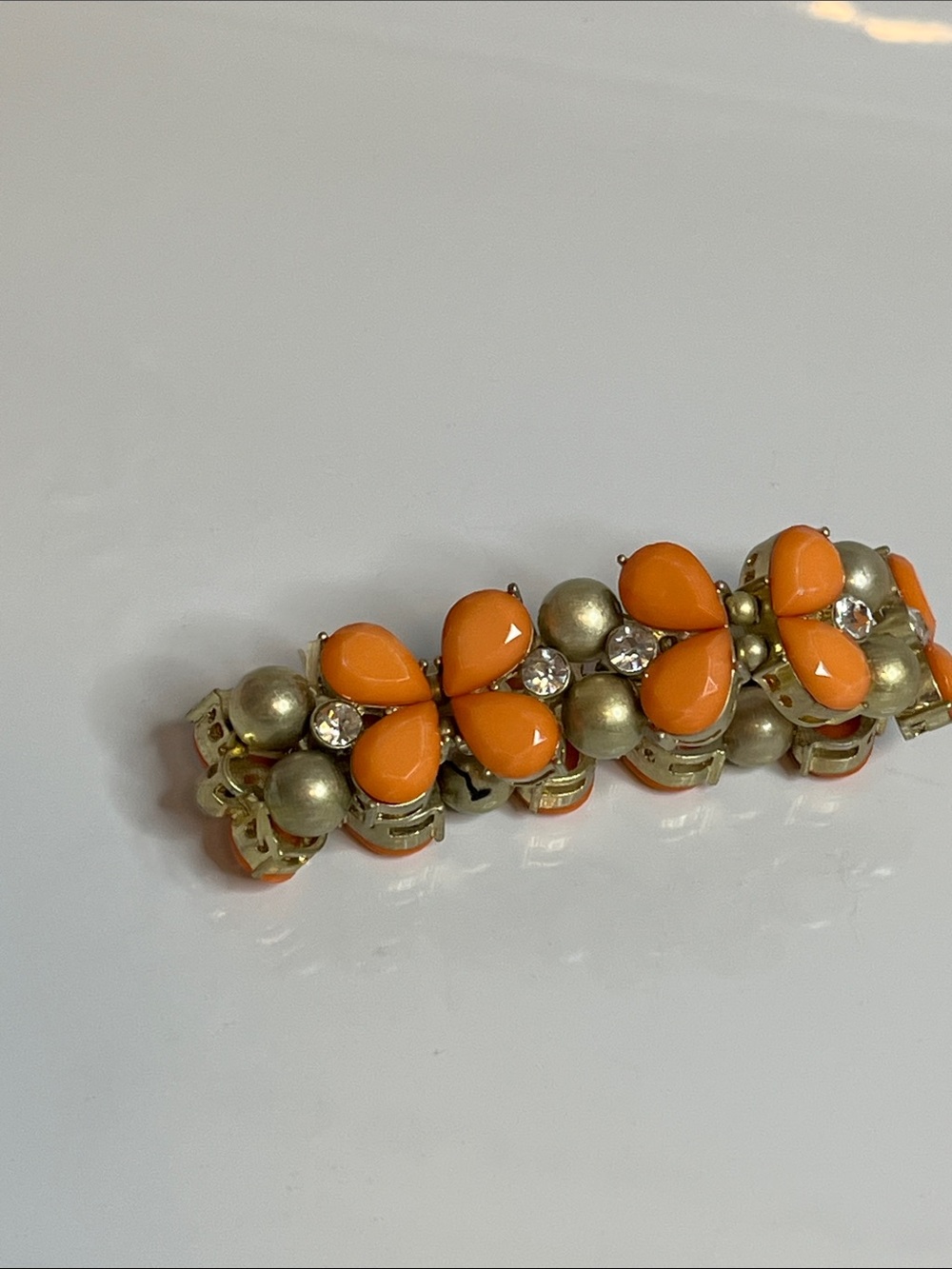Orange Crystal Cluster Bracelet - Picture 3 of 5